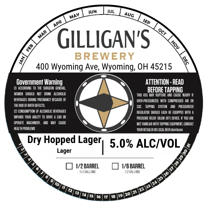 Dry Hopped Lager — full label as filed with TTB