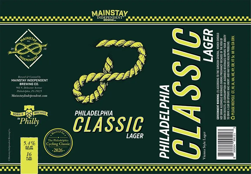 Philadelphia Classic Lager label art — PHILADELPHIA CLASSIC LAGER