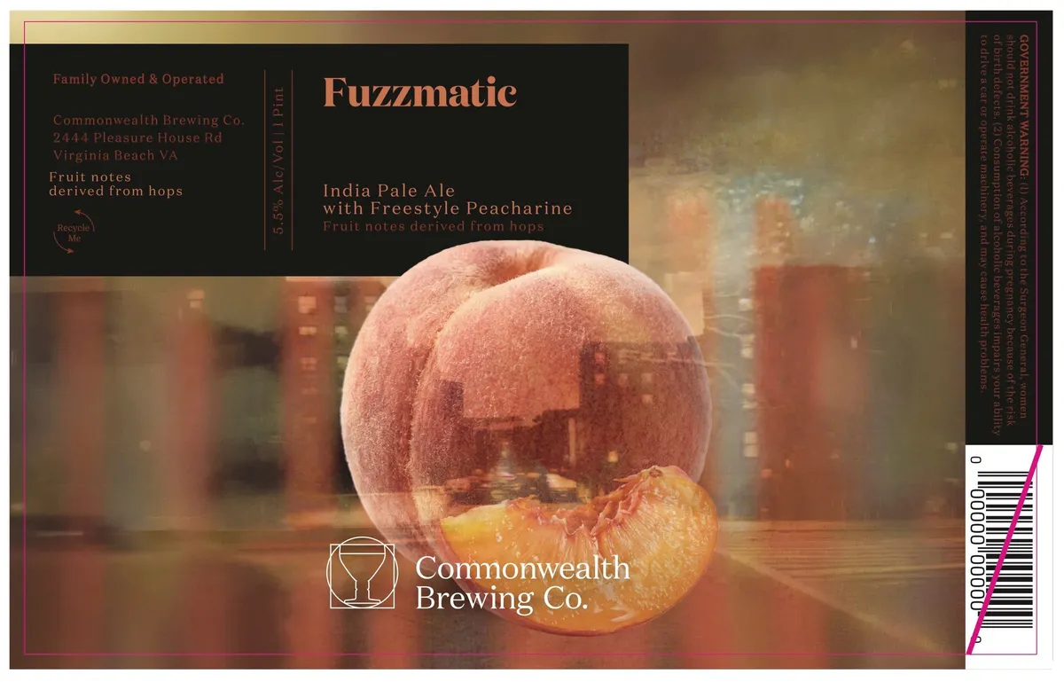 Fuzzmatic label art — COMMONWEALTH BREWING CO