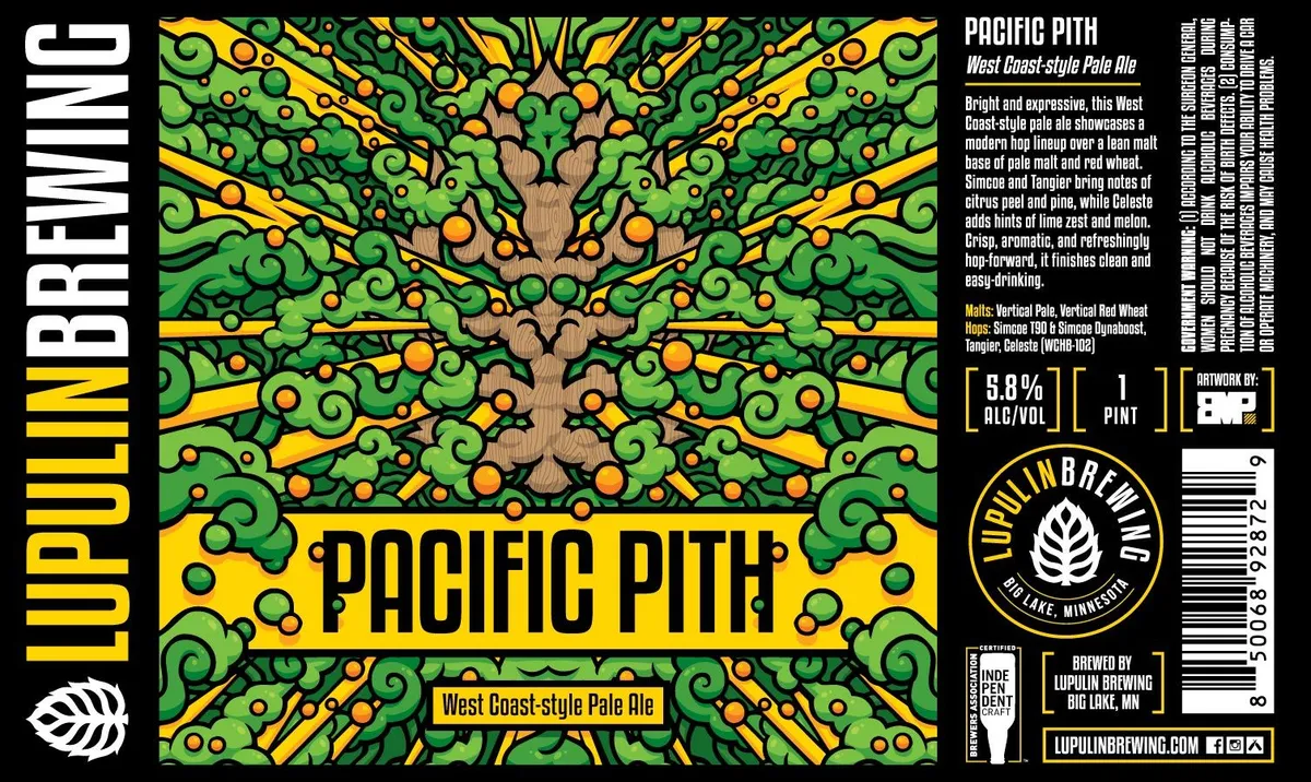 Pacific Pith label art — PACIFIC PITH