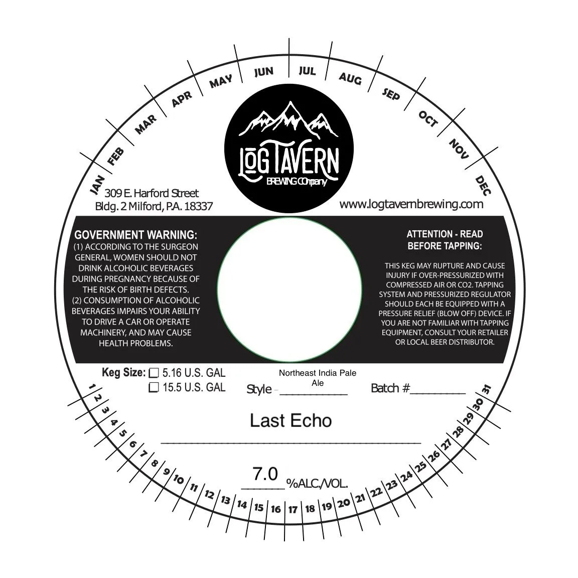Last Echo — full label as filed with TTB