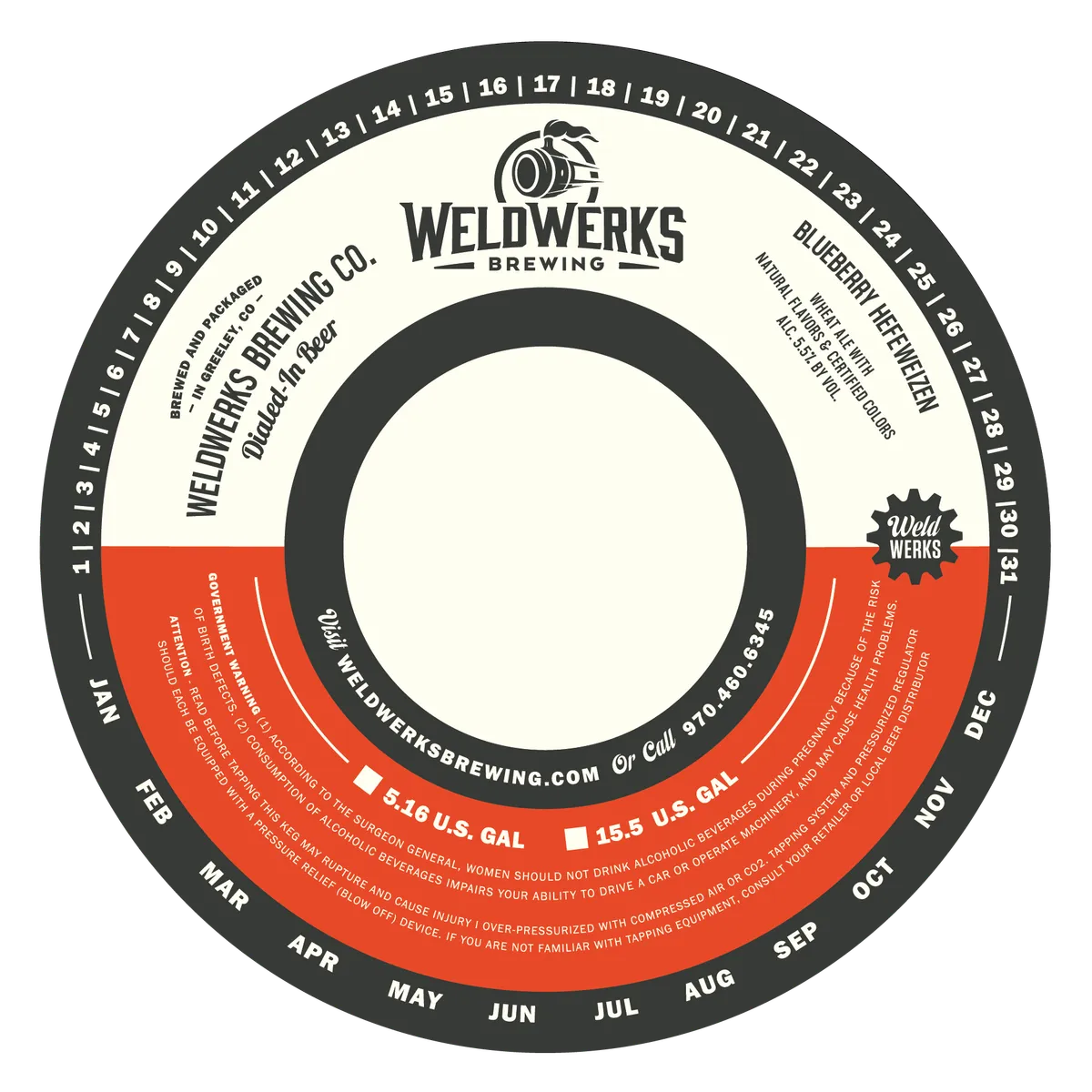 Blueberry Hefeweizen label art — WELDWERKS