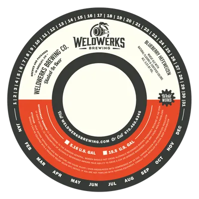 Blueberry Hefeweizen label