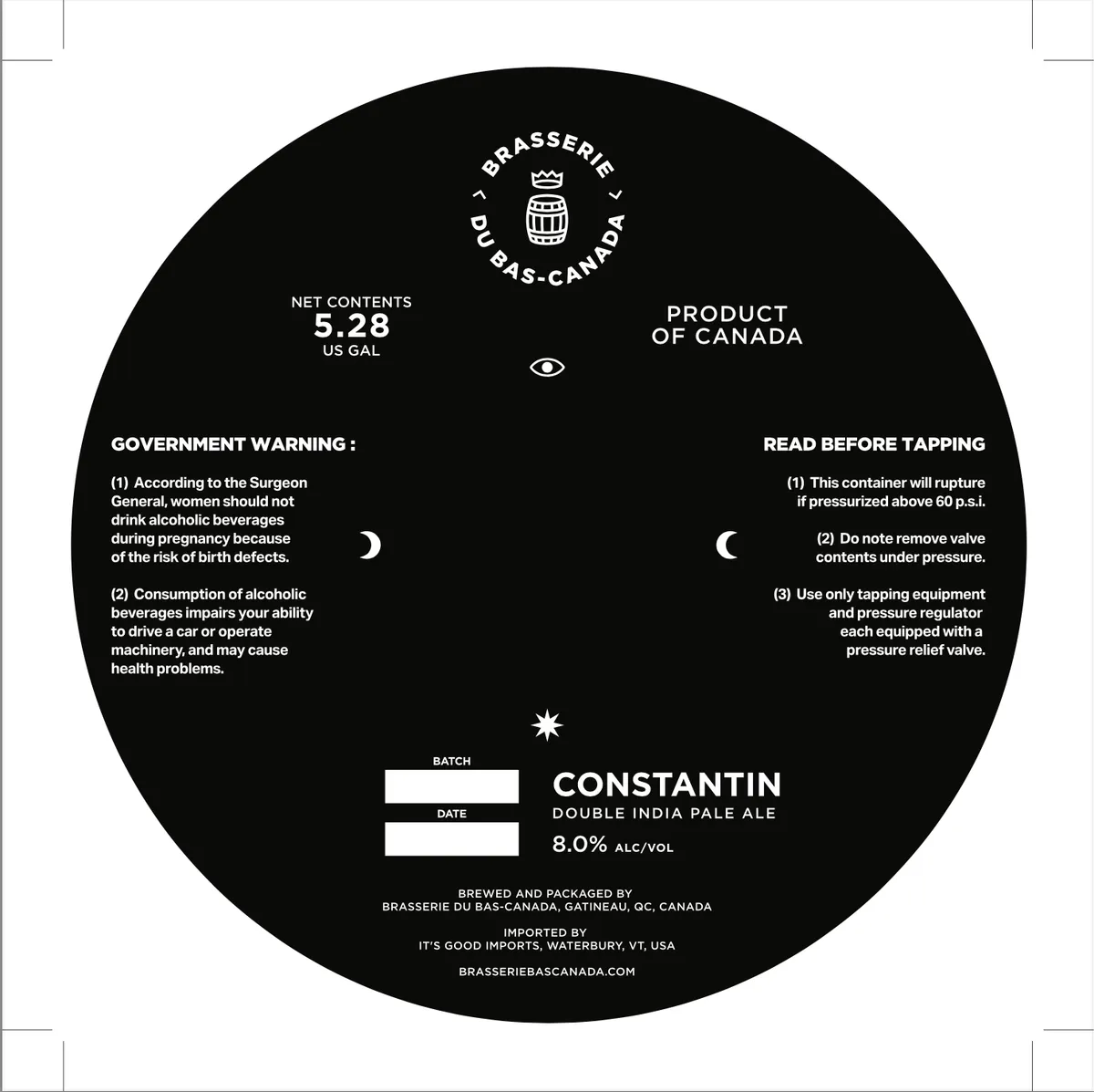 Constantin — full label as filed with TTB