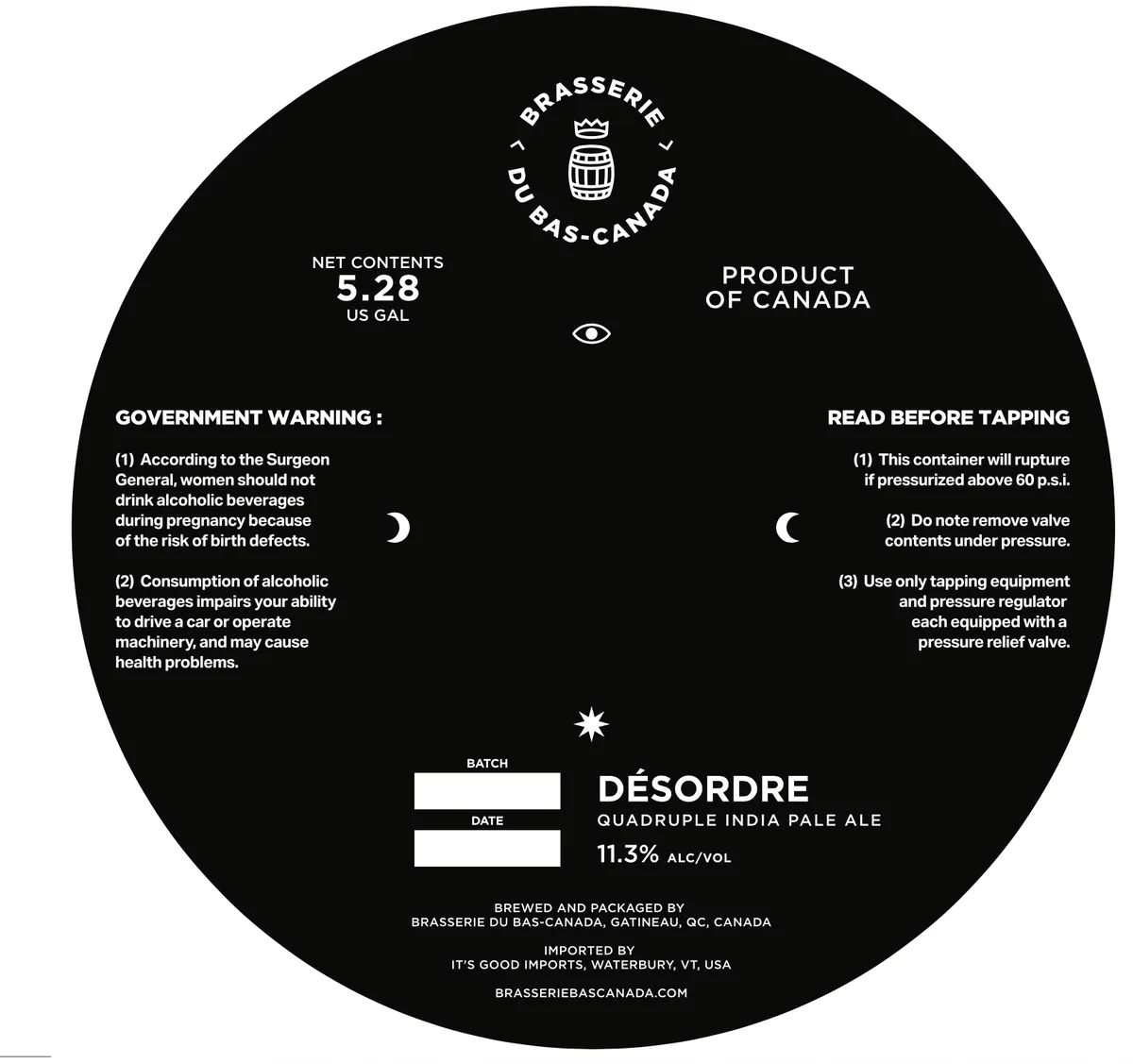 Désordre — full label as filed with TTB