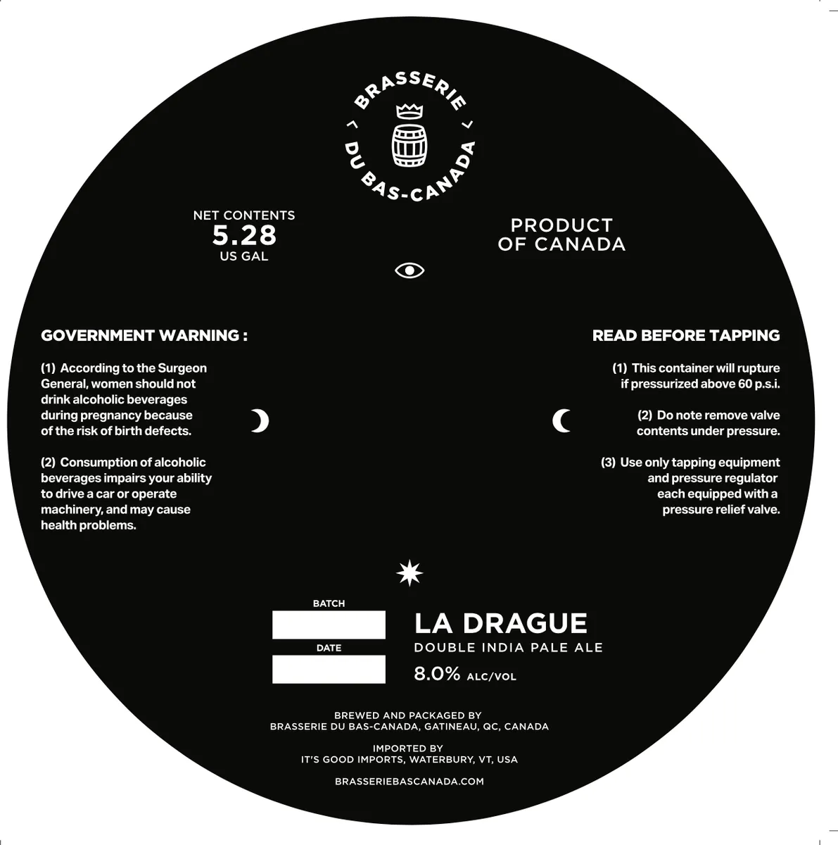 La Drague — full label as filed with TTB