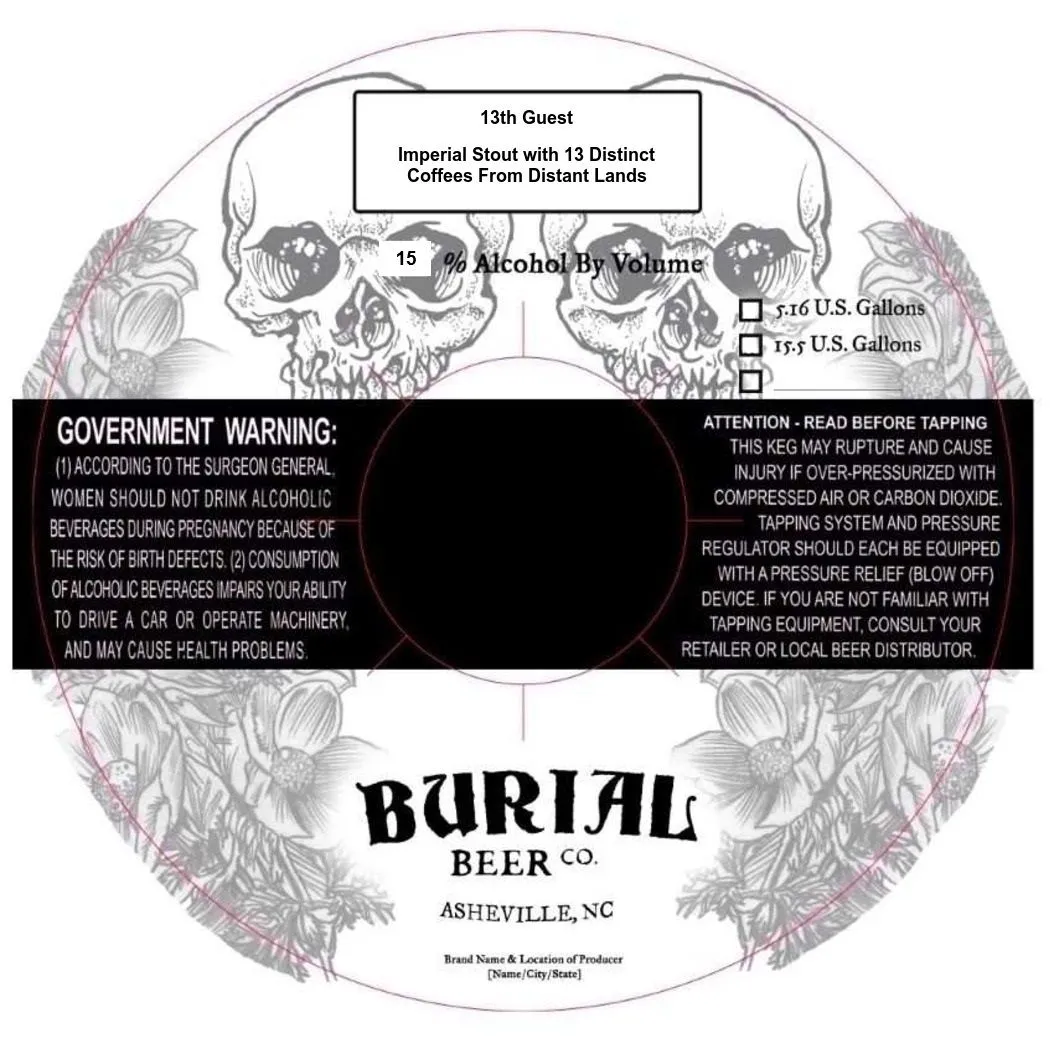 13th Guest — full label as filed with TTB