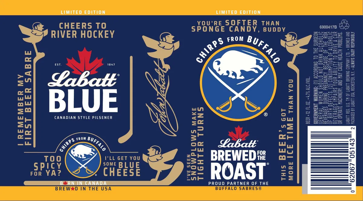 Labatt Blue label art — LABATT