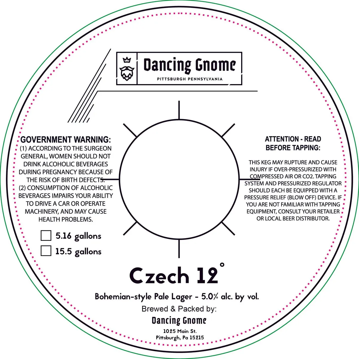 Czech 12° label art — CZECH 12°