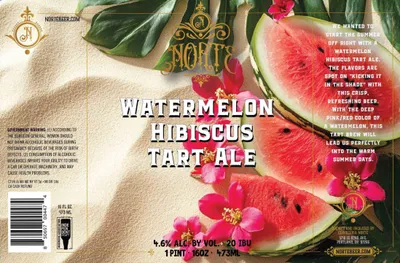Watermelon Hibiscus Tart Ale label