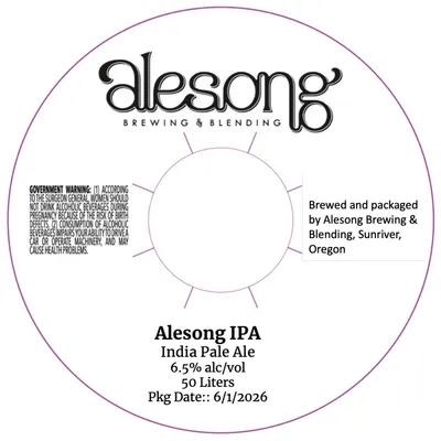 Alesong IPA label
