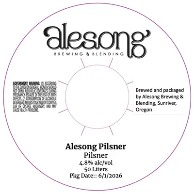 Alesong Pilsner label