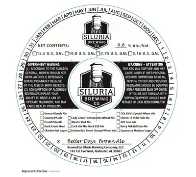 Better Days Brown Ale label