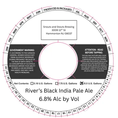 River's Black India Pale Ale label