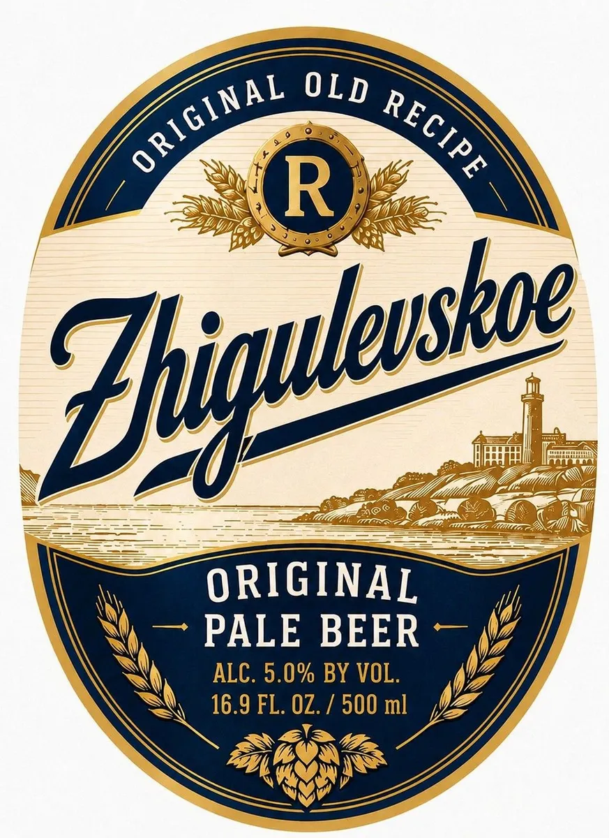 Zhigulevskoe label art — ZHIGULEVSKOE