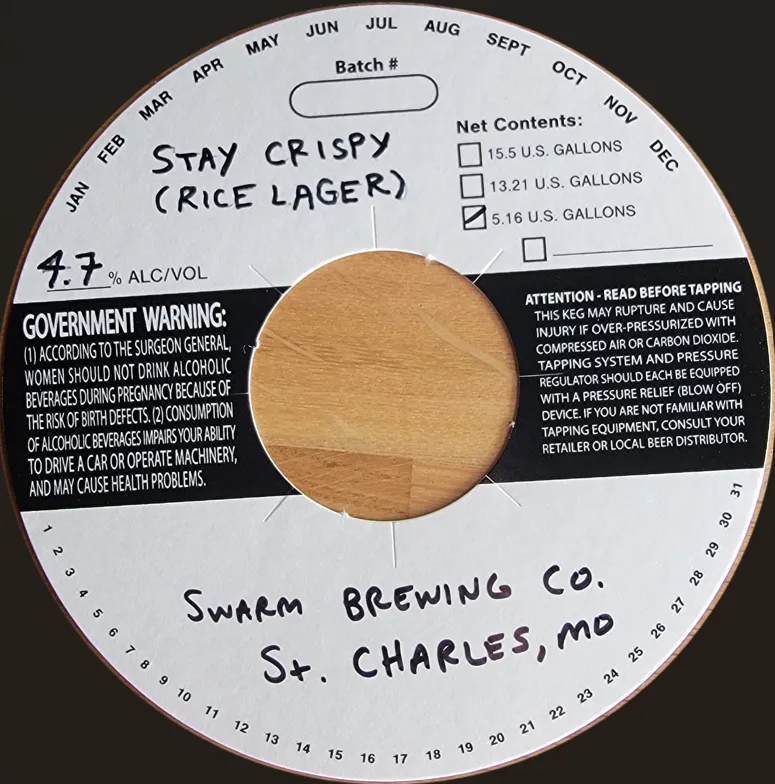 Stay Crispy label art — STAY CRISPY