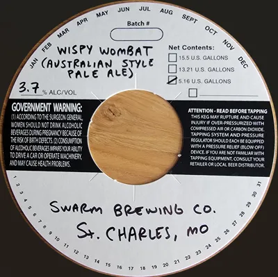 Wispy Wombat label