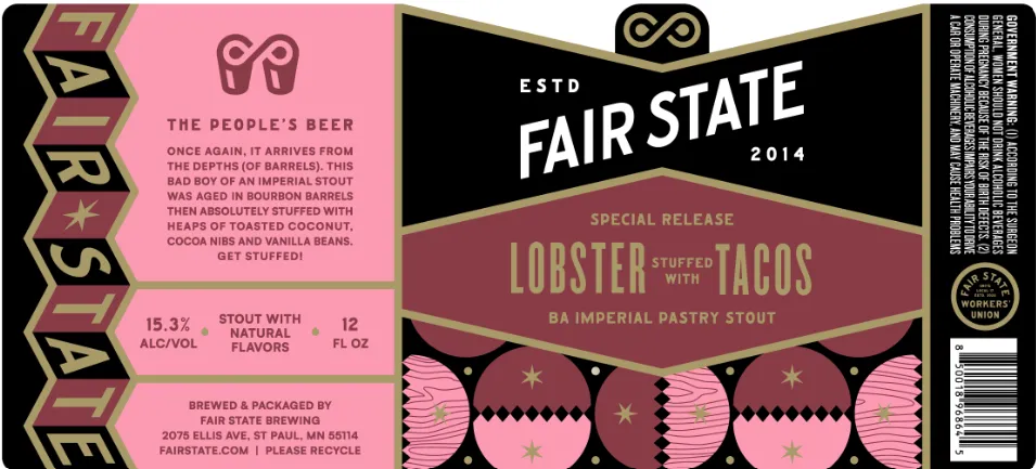 Lobster Stuffed With Tacos — full label as filed with TTB