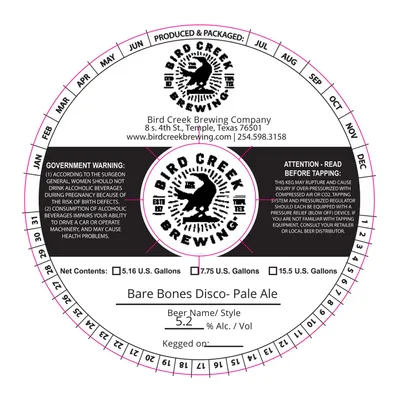 Bare Bones Disco Pale Ale label