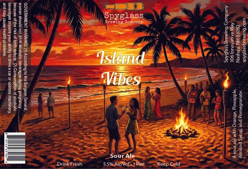 Island Vibes label art — ISLAND VIBES