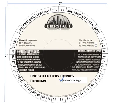 Italian Style Lager label