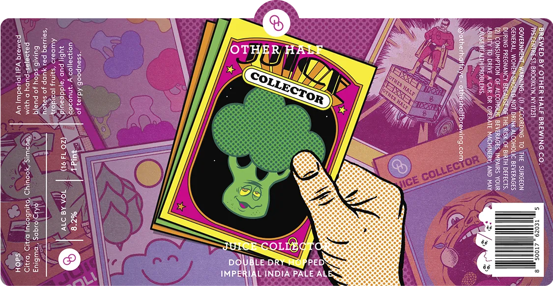 Juice Collector label art — OTHER HALF BREWING CO.