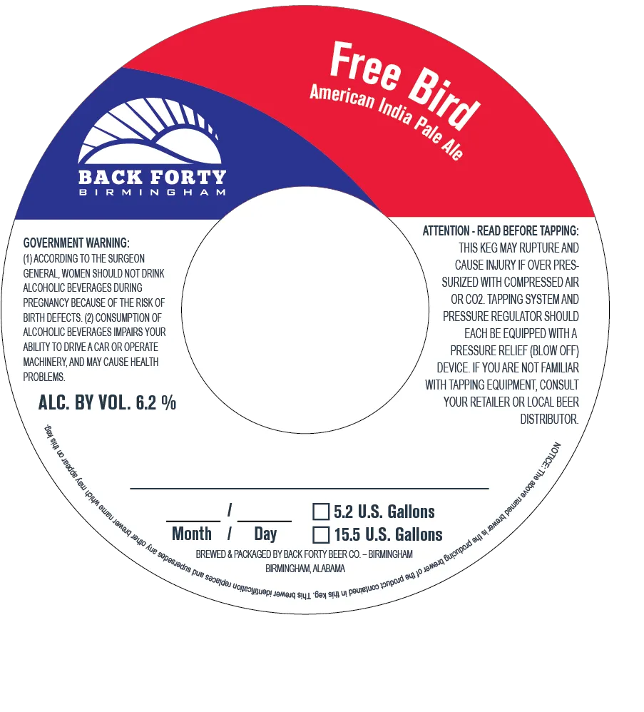 Free Bird — full label as filed with TTB