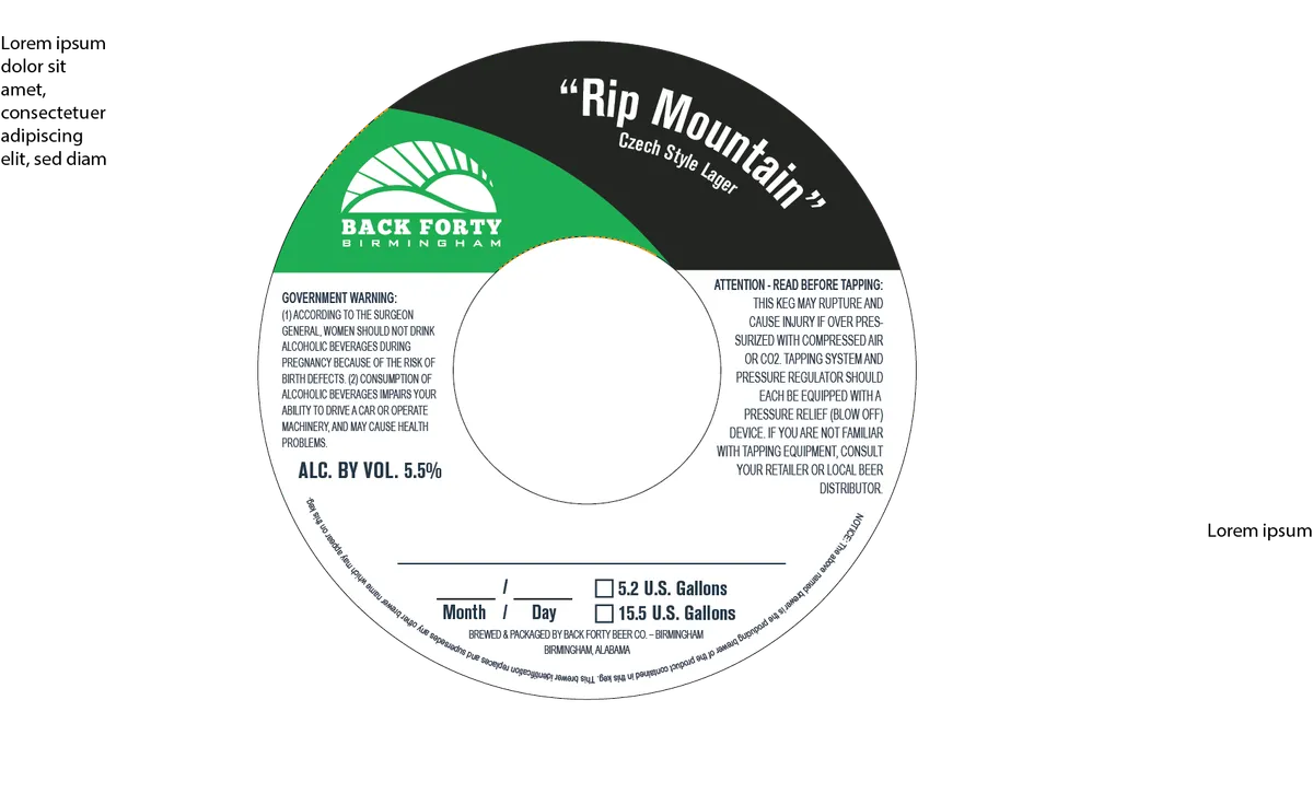 Rip Mountain — full label as filed with TTB