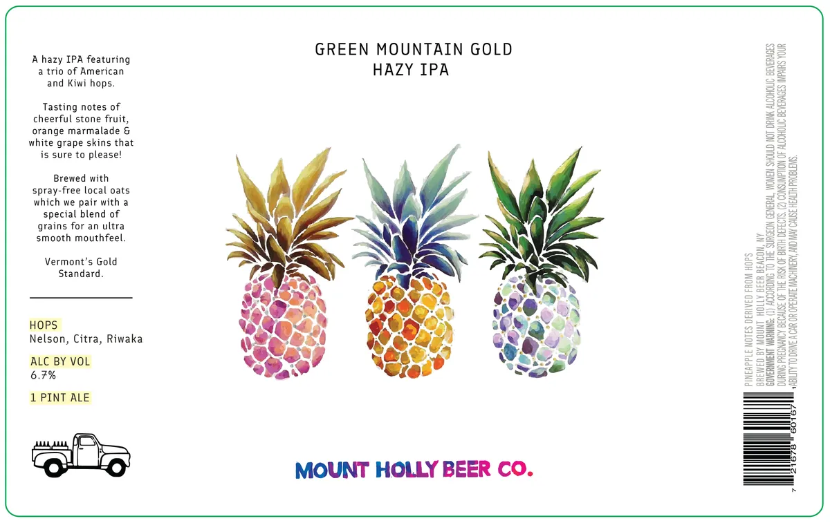 Green Mountain Gold — full label as filed with TTB