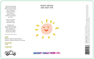 Mixed Greens label