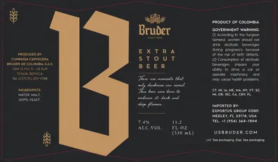Extra Stout Beer label