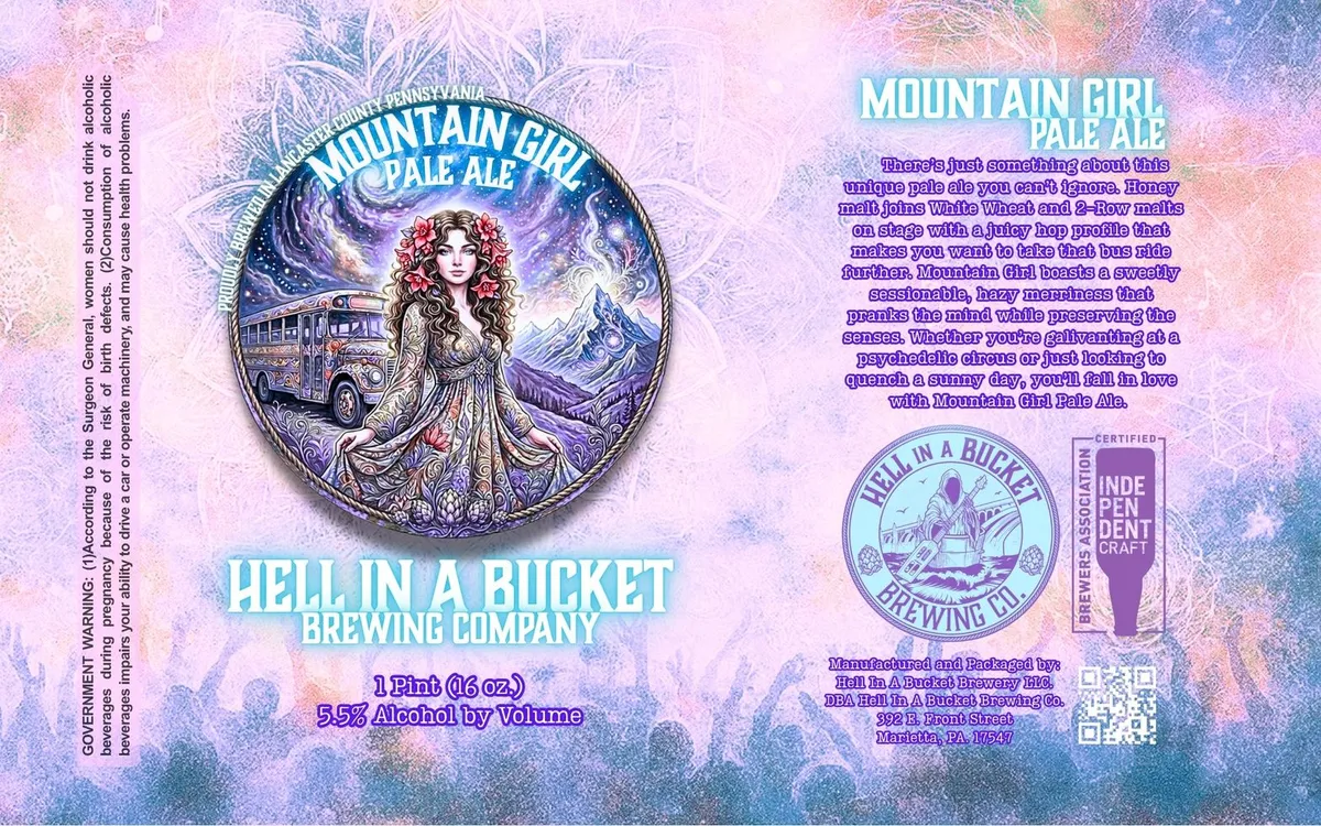 Mountain Girl Pale Ale — full label as filed with TTB