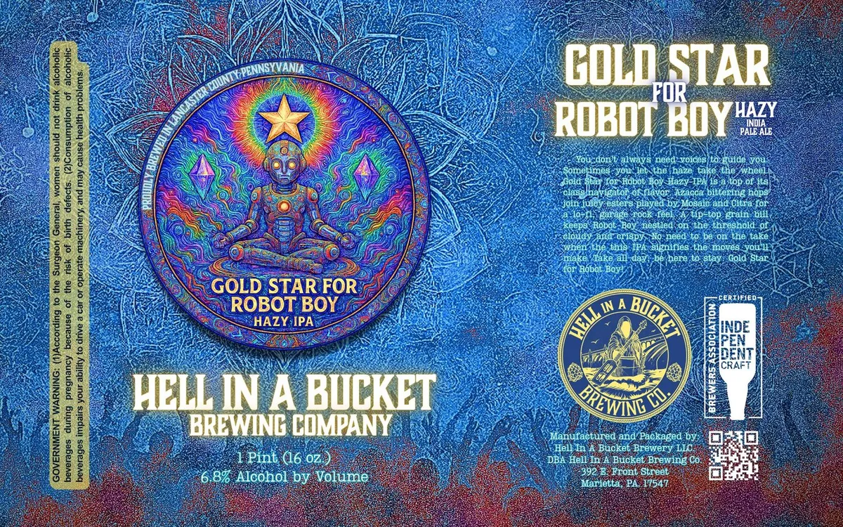 Gold Star For Robot Boy — full label as filed with TTB