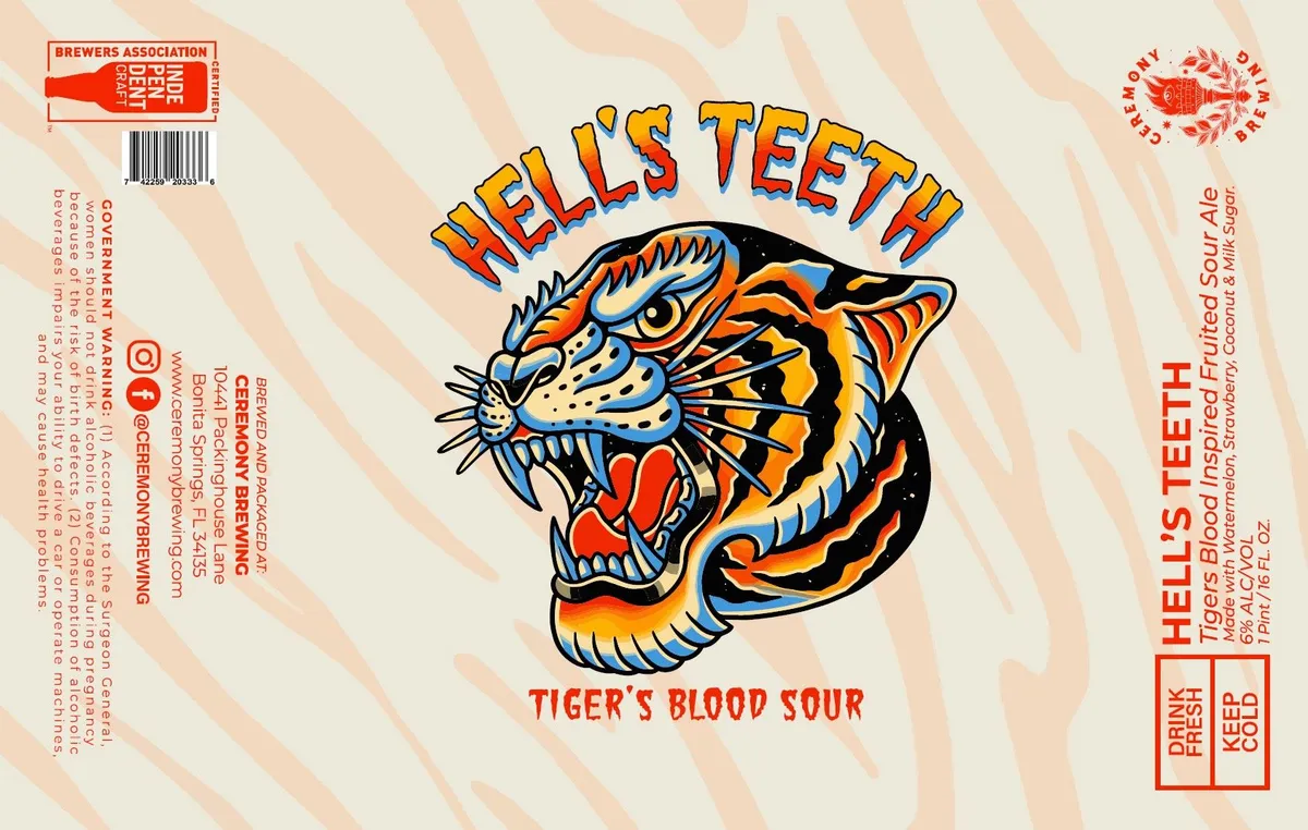 Hell's Teeth label art — HELL'S TEETH