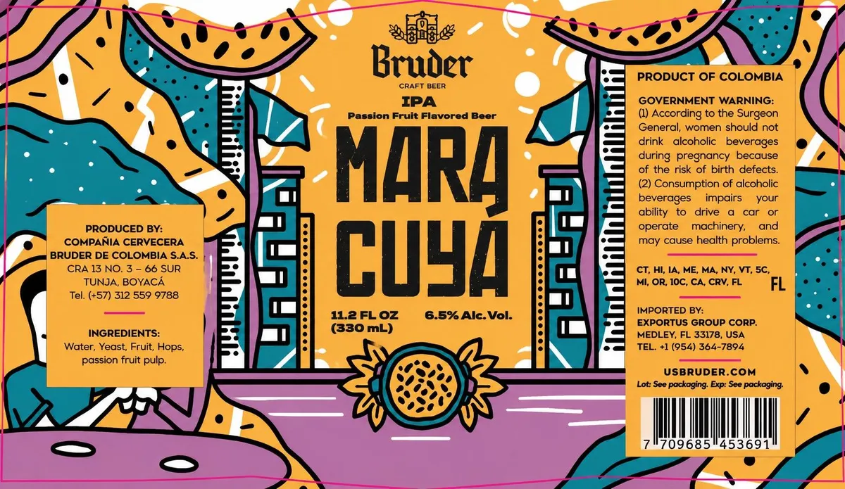 Maracuya label art — BRUDER