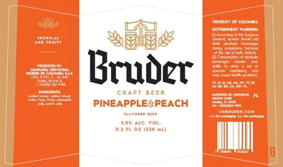 Pineapple & Peach label