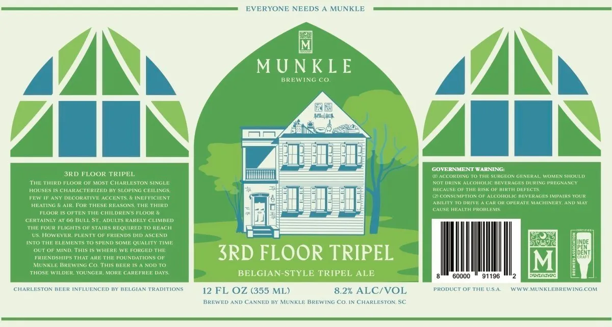 3rd Floor Tripel label art — MUNKLE BREWING CO.