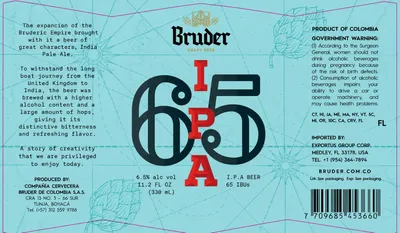 IPA 65 label