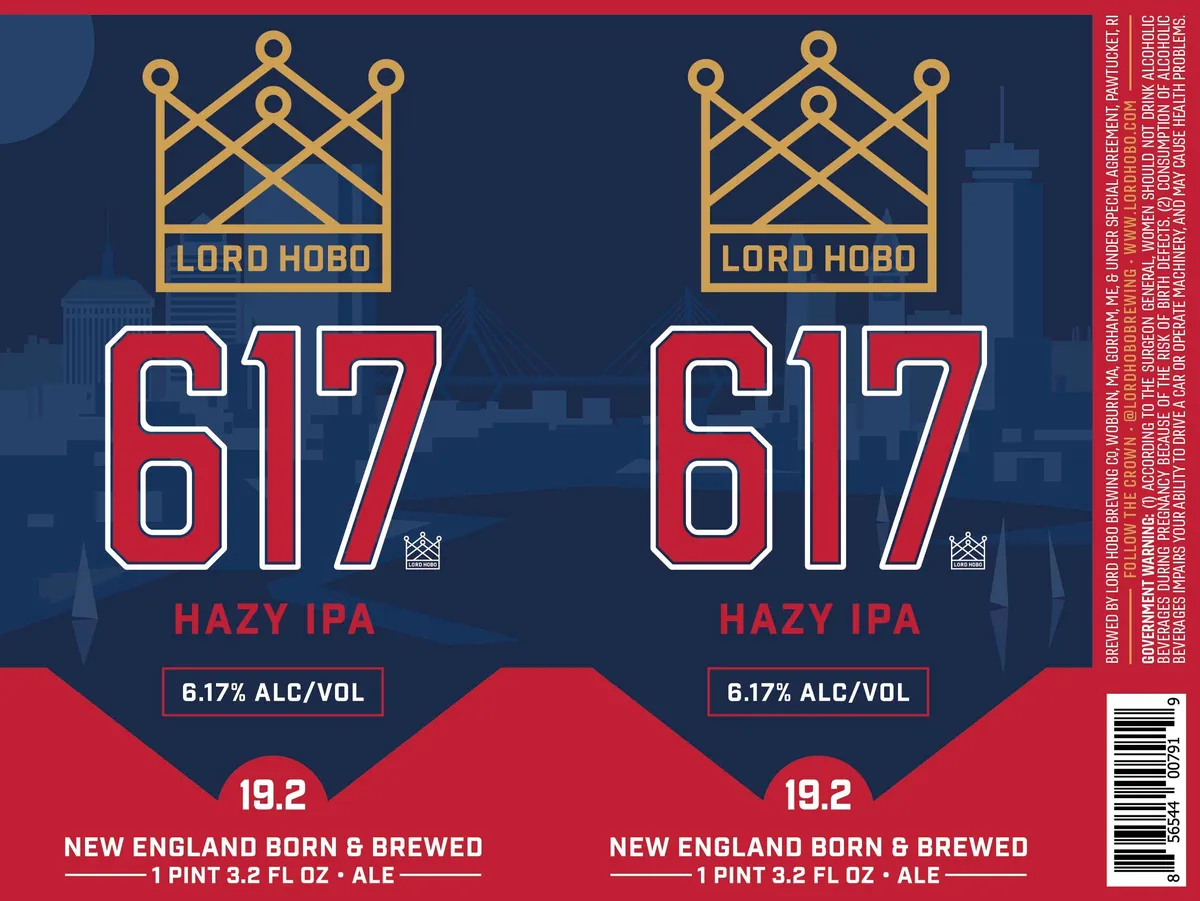 617 Hazy IPA label art — 617 HAZY IPA