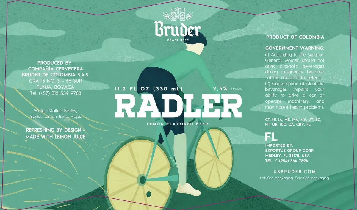 Radler — full label as filed with TTB
