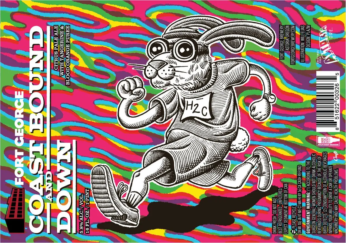 Coast Bound and Down label art — FORT GEORGE