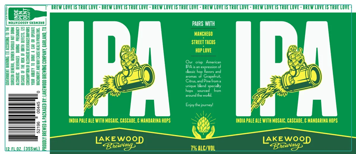 IPA — full label as filed with TTB