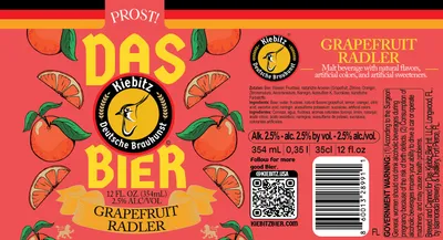 Grapefruit Radler label