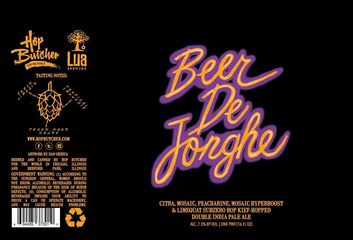 Beer DeJonghe — full label as filed with TTB