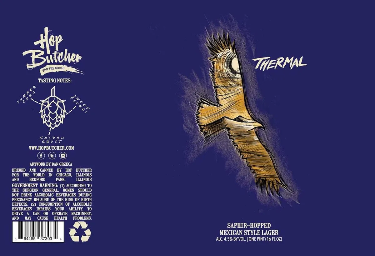 Thermal label art — HOP BUTCHER FOR THE WORLD