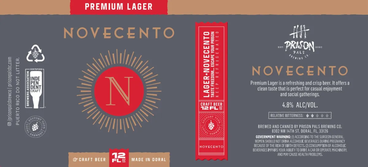 Novecento label art — NOVECENTO