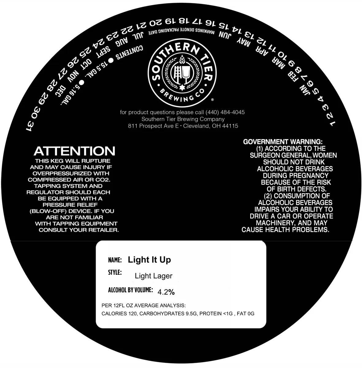 Light It Up label art — SOUTHERN TIER BREWING COMPANY