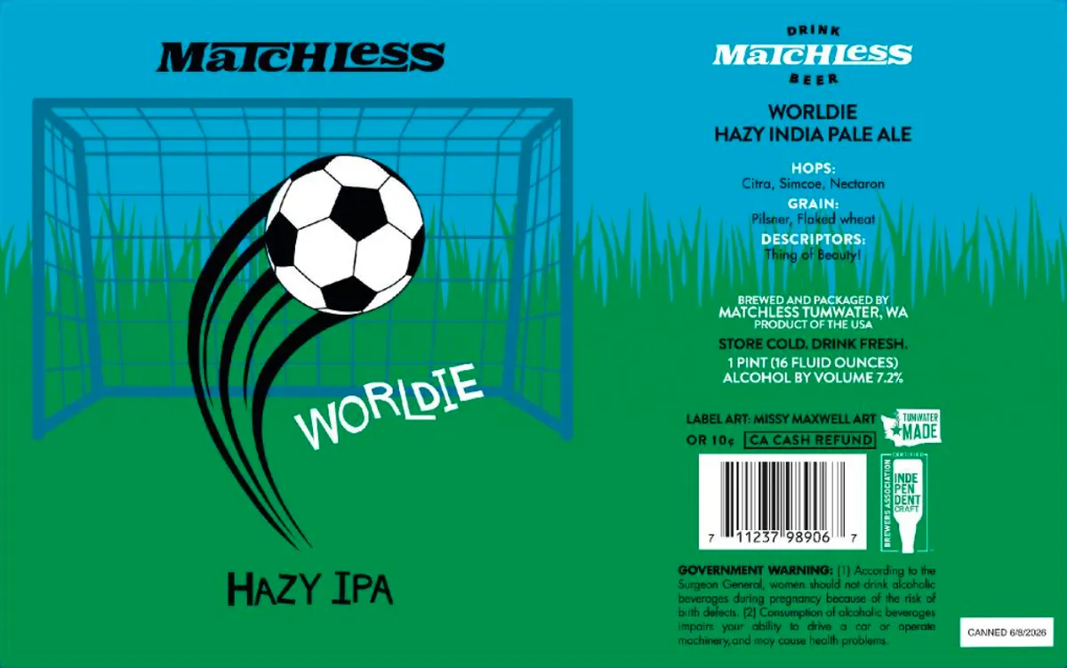 Worldie label art — MATCHLESS