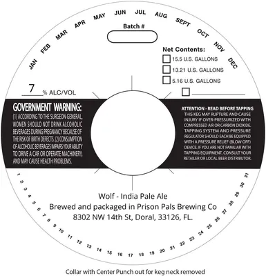 Wolf India Pale Ale label