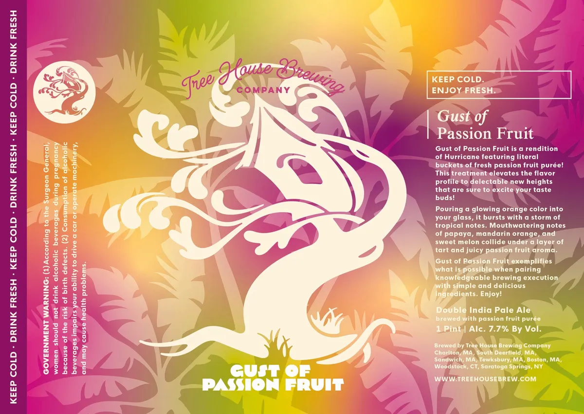 Gust of Passion Fruit label art — GUST OF PASSION FRUIT